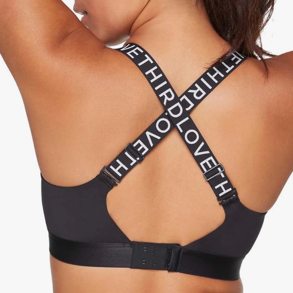 ThirdLove Black Bra Kinetic Adjustable Sports bra‎ high impact X 34F Athletic - Picture 2 of 6